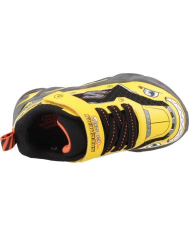 SKECHERS TÊNIS THERMO-FLASH TRUCK YLBK AMARELOS COM LUZES YLBK