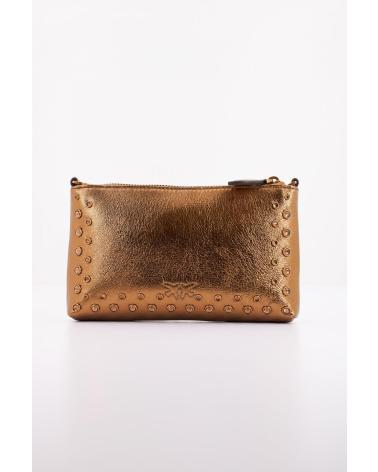 PINKO BOLSO MINI FLAT HORIZONTAL BRONCE ZZOZ ZZOZ