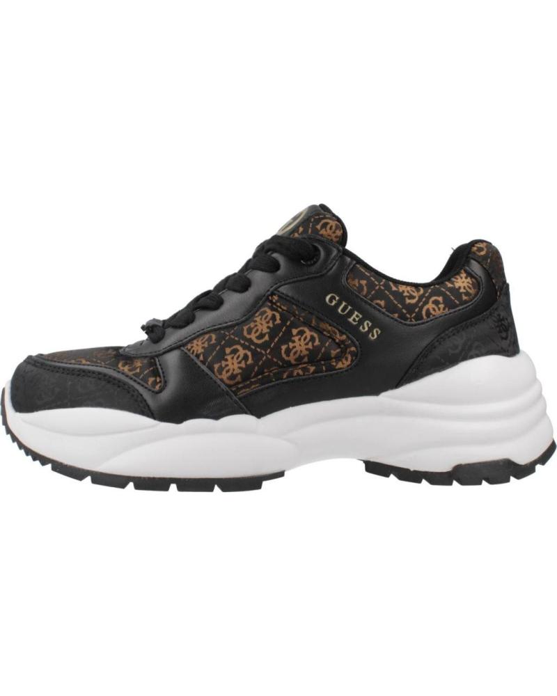 ZAPATILLAS GUESS FLFSAM FAL12 NEGRAS CON DETALLES MARRONES BLACK BROWN