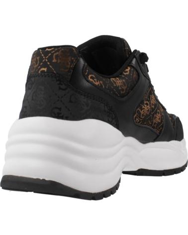 ZAPATILLAS GUESS FLFSAM FAL12 NEGRAS CON DETALLES MARRONES BLACK BROWN