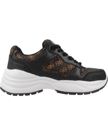 ZAPATILLAS GUESS FLFSAM FAL12 NEGRAS CON DETALLES MARRONES BLACK BROWN
