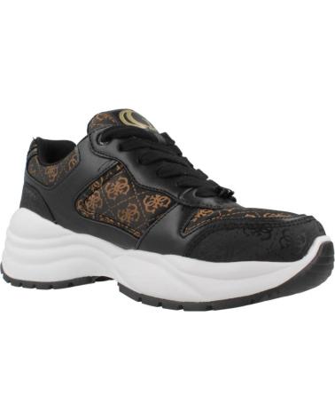 ZAPATILLAS GUESS FLFSAM FAL12 NEGRAS CON DETALLES MARRONES BLACK BROWN