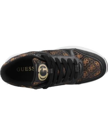 ZAPATILLAS GUESS FLFSAM FAL12 NEGRAS CON DETALLES MARRONES BLACK BROWN
