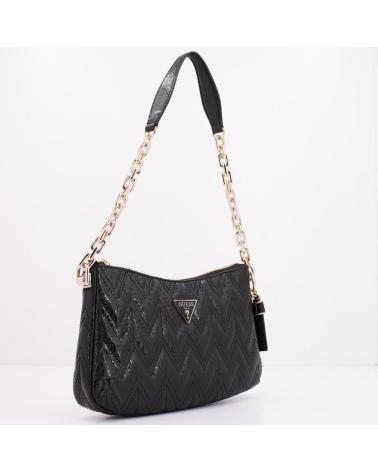 BOLSO DE HOMBRO GUESS ADELARD TOP ZIP NEGRO BLA