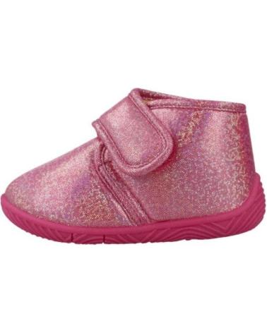 CHICCO ZAPATILLAS DE HOGAR GLITTER ROSAS MODELO TEDDY CON CIERRE ADHERENTE 150