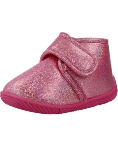 CHICCO ZAPATILLAS DE HOGAR GLITTER ROSAS MODELO TEDDY CON CIERRE ADHERENTE 150
