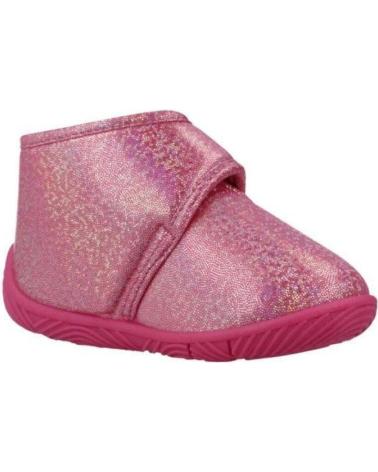 CHICCO ZAPATILLAS DE HOGAR GLITTER ROSAS MODELO TEDDY CON CIERRE ADHERENTE 150