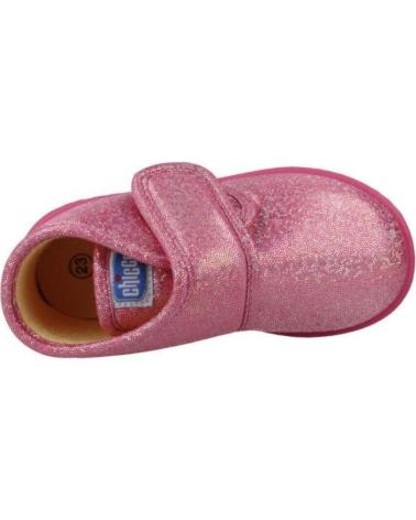 CHICCO ZAPATILLAS DE HOGAR GLITTER ROSAS MODELO TEDDY CON CIERRE ADHERENTE 150