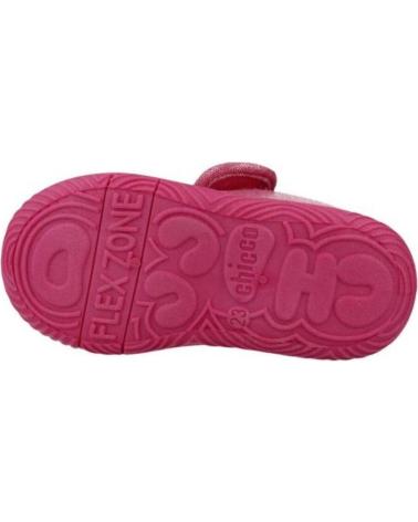 CHICCO ZAPATILLAS DE HOGAR GLITTER ROSAS MODELO TEDDY CON CIERRE ADHERENTE 150