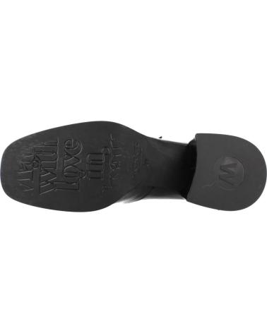 BAILARINAS WONDERS H6404 NEGRAS CON TACÓN BLOQUE NEGRO