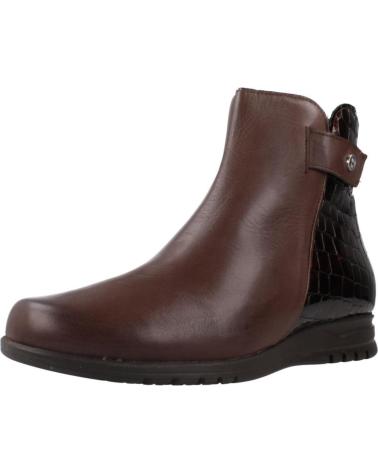 PITILLOS STIEFELETTEN 20004P AUS BRAUNEM LEDER MIT ELASTISCHEM UND GEPRÄGTEM DETAIL MARRON