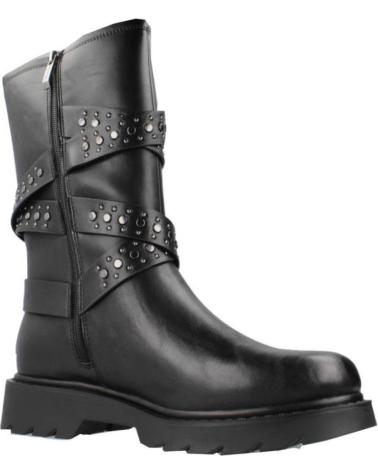 TAMARIS BIKER ANKLE BOOTS 25466-43 BLACK WITH BUCKLES AND STUDS BLACK