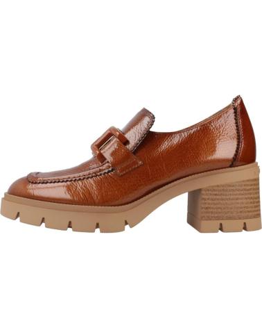 MOCASINES HISPANITAS HI243604 EN PIEL CHAROL MARRÓN CLARO CUERO