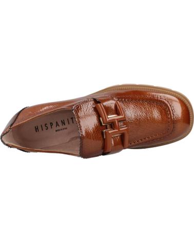 MOCASINES HISPANITAS HI243604 EN PIEL CHAROL MARRÓN CLARO CUERO
