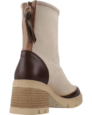 BOTAS HISPANITAS HI243681 BEIGE MILK CON SUELA TRACK MILK
