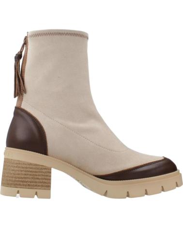 BOTAS HISPANITAS HI243681 BEIGE MILK CON SUELA TRACK MILK