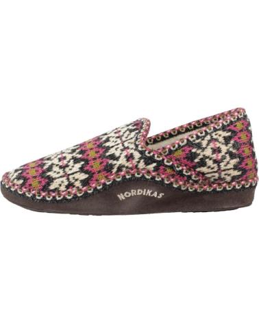 NORDIKAS ZAPATILLAS DE CASA MODELO FORMIGAL NEGRO GRIS GRIS