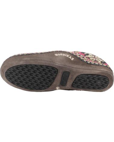 NORDIKAS ZAPATILLAS DE CASA MODELO FORMIGAL NEGRO GRIS GRIS