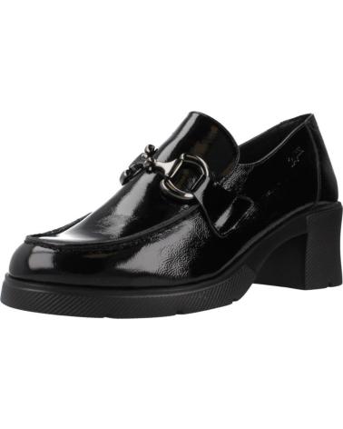 MOCASSINI NERI 24 HORAS CON TACCO CHUNKY 26282 NEGRO