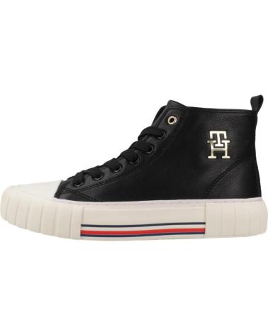 TÊNIS TOMMY HILFIGER HIGH TOP LACE-UP NA COR PRETA BLACK