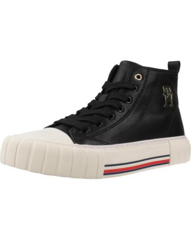 TÊNIS TOMMY HILFIGER HIGH TOP LACE-UP NA COR PRETA BLACK