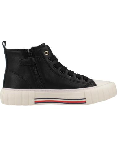 TÊNIS TOMMY HILFIGER HIGH TOP LACE-UP NA COR PRETA BLACK