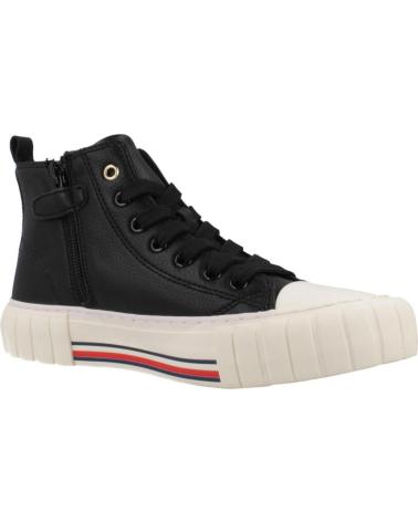 TÊNIS TOMMY HILFIGER HIGH TOP LACE-UP NA COR PRETA BLACK