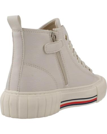 SNEAKERS TOMMY HILFIGER HIGH TOP LACE-UP IN BIANCO AVORIO IVORY