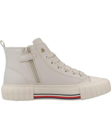 SNEAKERS TOMMY HILFIGER HIGH TOP LACE-UP IN BIANCO AVORIO IVORY