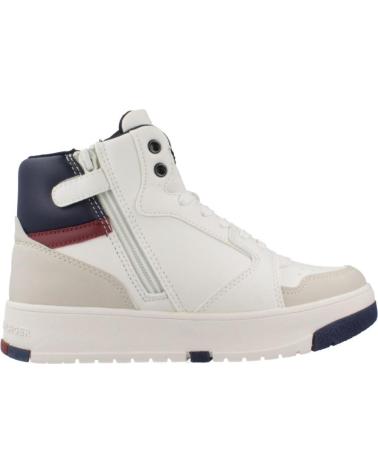 TOMMY HILFIGER TÊNIS CANO MÉDIO COM CADARÇO BRANCO AZUL WHTBLUE