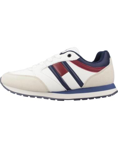 TÊNIS TOMMY HILFIGER FLAG LOW CUT LACE-UP AZUL/BRANCO WHTBLUE