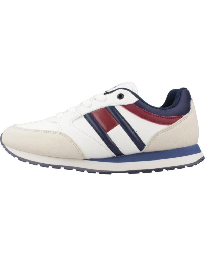 TÊNIS TOMMY HILFIGER FLAG LOW CUT LACE-UP AZUL/BRANCO WHTBLUE