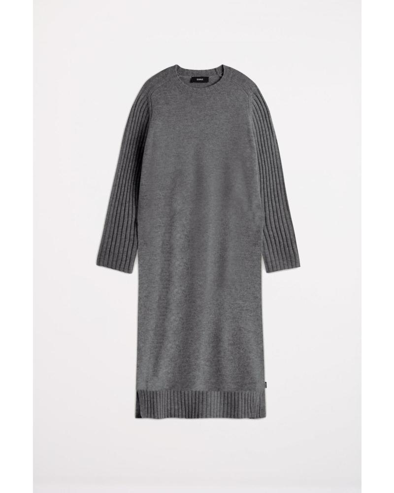 ECOALF EUCALIPTO GREY SUSTAINABLE KNIT DRESS FOR WOMEN GREY