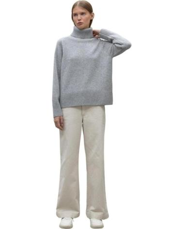 ECOALF CAQUIALF KNIT GREY SUSTAINABLE TURTLENECK SWEATER FOR WOMEN GREY