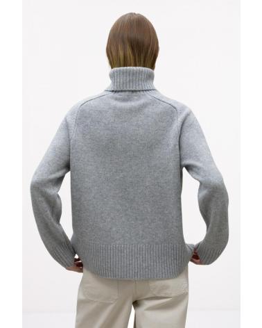 ECOALF CAQUIALF KNIT GREY SUSTAINABLE TURTLENECK SWEATER FOR WOMEN GREY