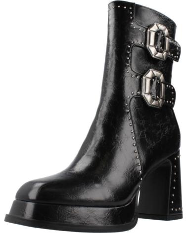 NOA HARMON MODEL 9808N BLACK BOOTS WITH BUCKLES AND PLATFORM NEGRO