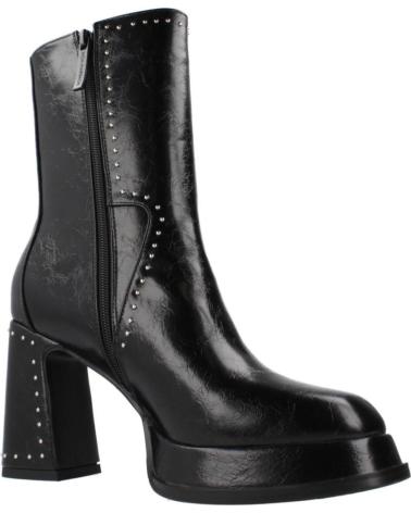 NOA HARMON MODEL 9808N BLACK BOOTS WITH BUCKLES AND PLATFORM NEGRO