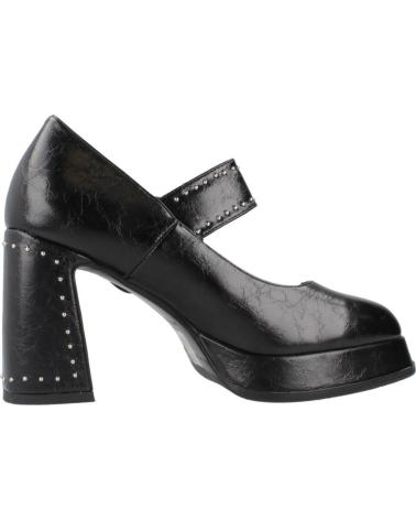 NOA HARMON MERCEDITAS 9809N DE TACÓN CON PLATAFORMA Y HEBILLA DECORATIVA NEGRA NEGRO