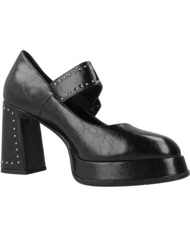 NOA HARMON MERCEDITAS 9809N DE TACÓN CON PLATAFORMA Y HEBILLA DECORATIVA NEGRA NEGRO