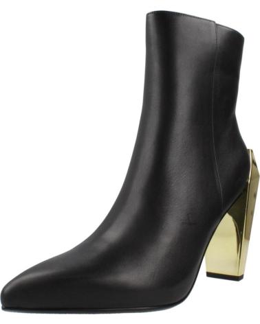 UNITED NUDE GEM BOOTIE HI STIEFELETTEN SCHWARZ BLCKGLD MIT GEOMETRISCHEM GOLDABSATZ BLCKGLD