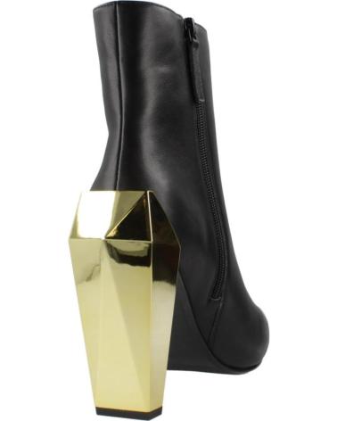 UNITED NUDE GEM BOOTIE HI STIEFELETTEN SCHWARZ BLCKGLD MIT GEOMETRISCHEM GOLDABSATZ BLCKGLD