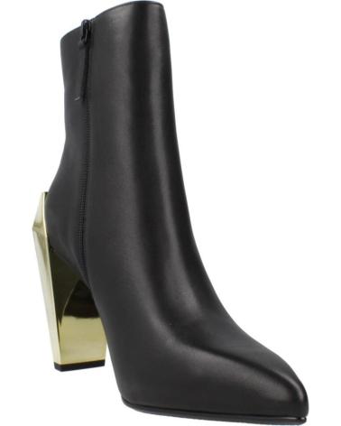 UNITED NUDE GEM BOOTIE HI STIEFELETTEN SCHWARZ BLCKGLD MIT GEOMETRISCHEM GOLDABSATZ BLCKGLD