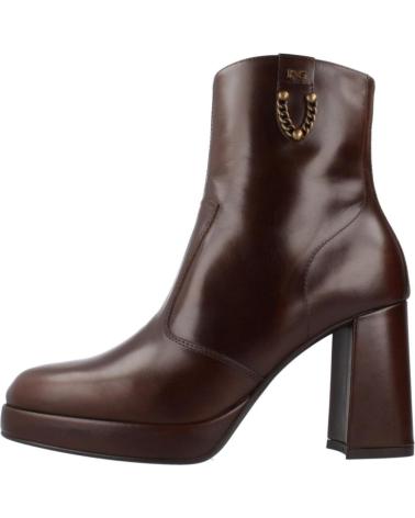 NERO GIARDINI I410907D MARRONE - TACCO LARGO E PLATEAU 412