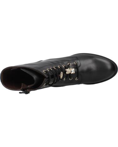 STIVALETTI NERO GIARDINI I411905D NERI CON LACCI E SUOLA CARRARMATO 100