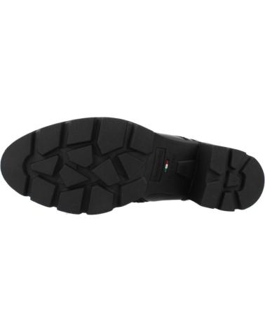 STIVALETTI NERO GIARDINI I411905D NERI CON LACCI E SUOLA CARRARMATO 100