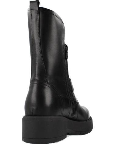 NERO GIARDINI I411980D BLACK BIKER BOOTS WITH BUCKLES AND CHUNKY SOLE 100
