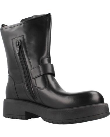 NERO GIARDINI I411980D BLACK BIKER BOOTS WITH BUCKLES AND CHUNKY SOLE 100
