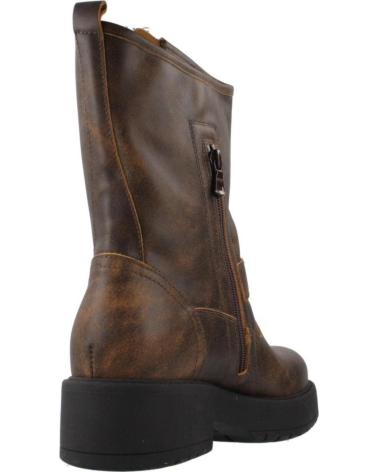 NERO GIARDINI I411981D BROWN BIKER BOOTS WITH BUCKLES AND CHUNKY SOLE 300
