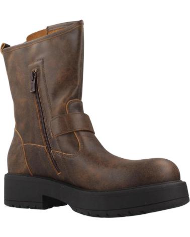 NERO GIARDINI I411981D BROWN BIKER BOOTS WITH BUCKLES AND CHUNKY SOLE 300