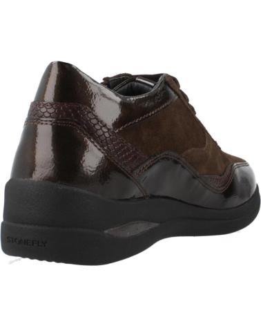 STONEFLY AURORA 25 VELOUR-S PATENT BROWN SNEAKERS 410